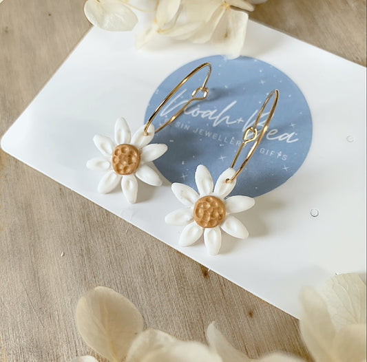 Daisy Hoop Earrings