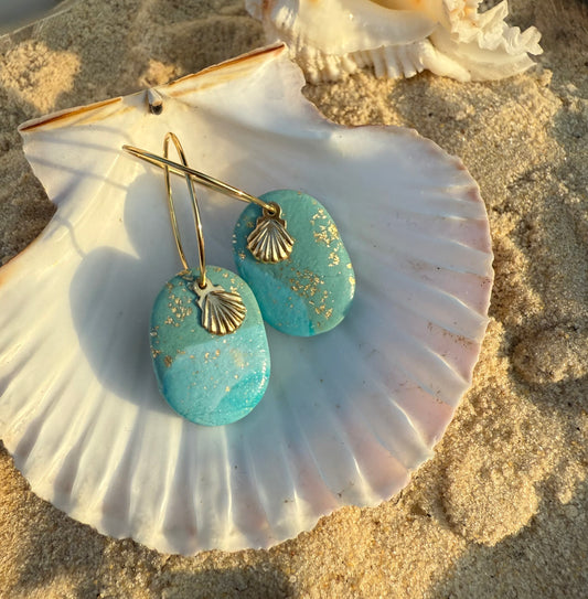 Sea Breeze Golden Hoops