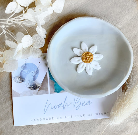 Grey Daisy Trinket dish